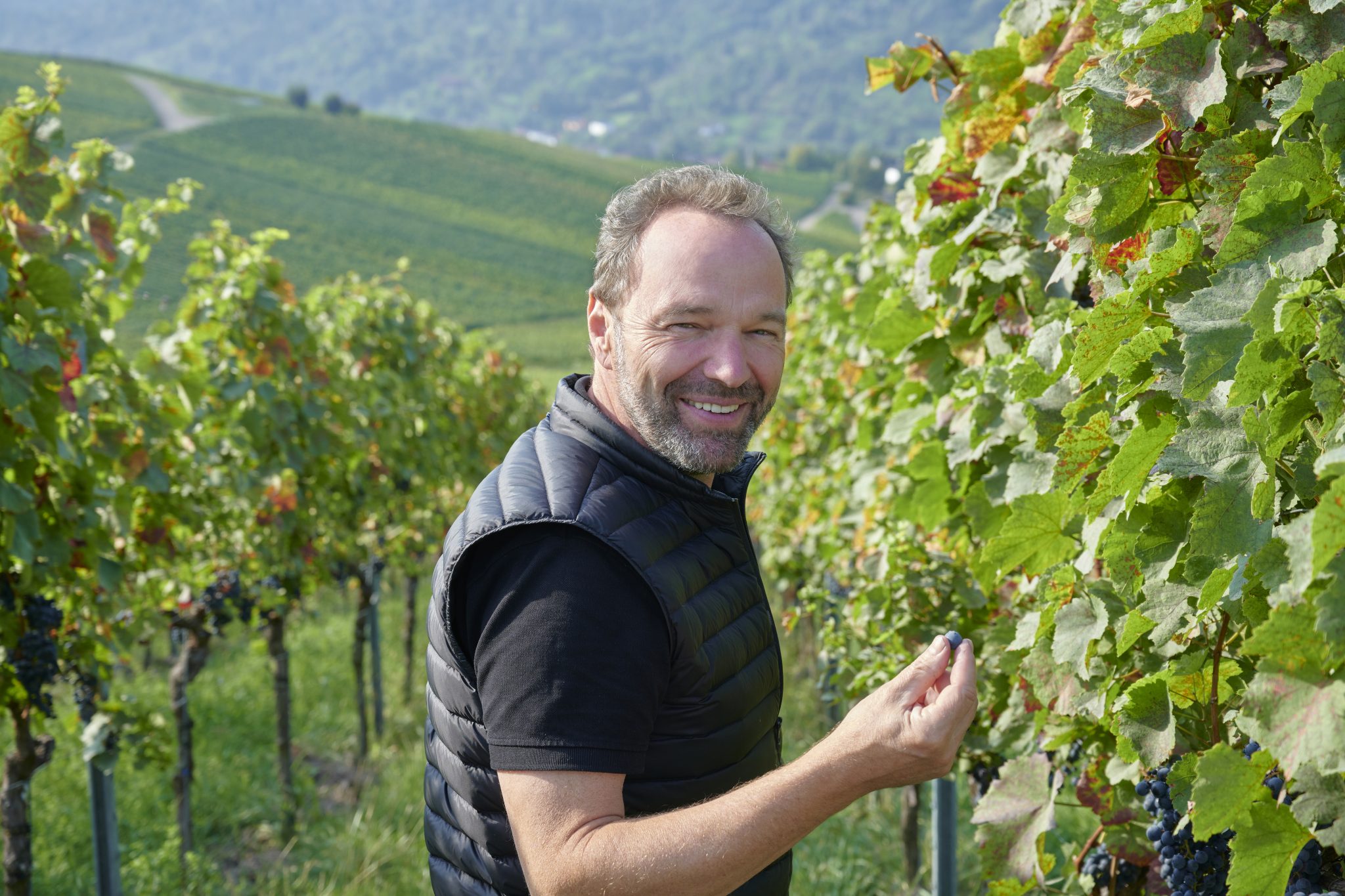 Mit Lions Freund Rainer Schnaitmann durch die Weinberge